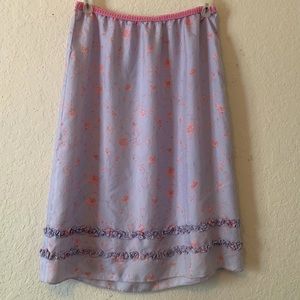 Vintage/Y2K DKNY slip skirt with roses